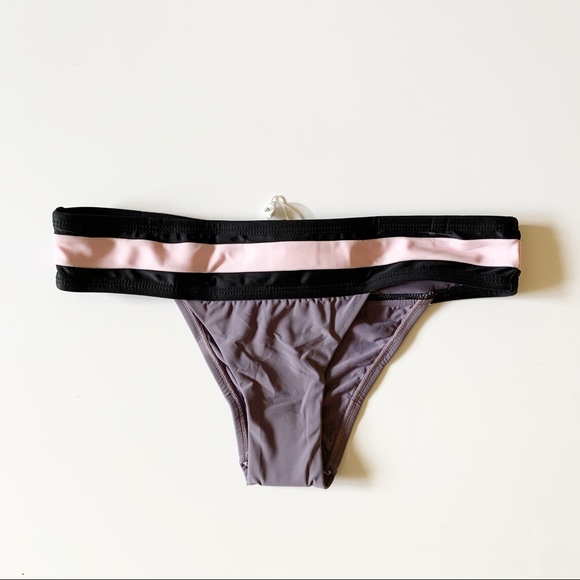 Pilyq NWT Purple Color Block Cheeky Bikini Bottoms - Picture 8 of 9